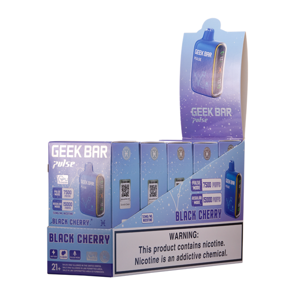Black Cherry Geek Bar Pulse 5-Pack for Wholesale